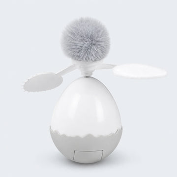 Electronic Tumbler Cat Toy with Pom-Pom & Feathers