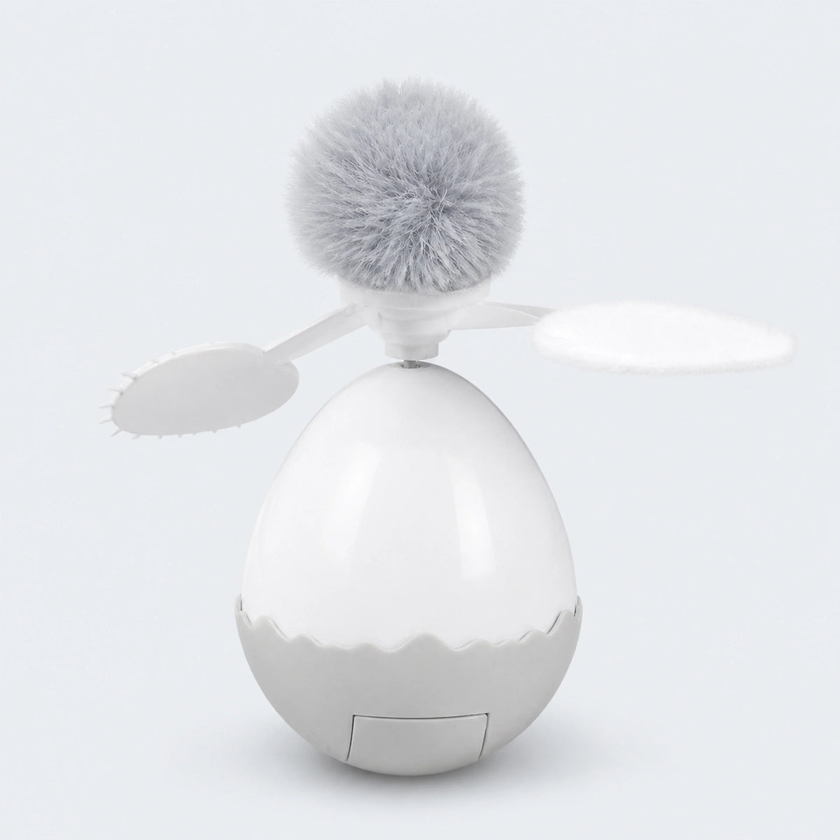 Electronic Tumbler Cat Toy with Pom-Pom & Feathers