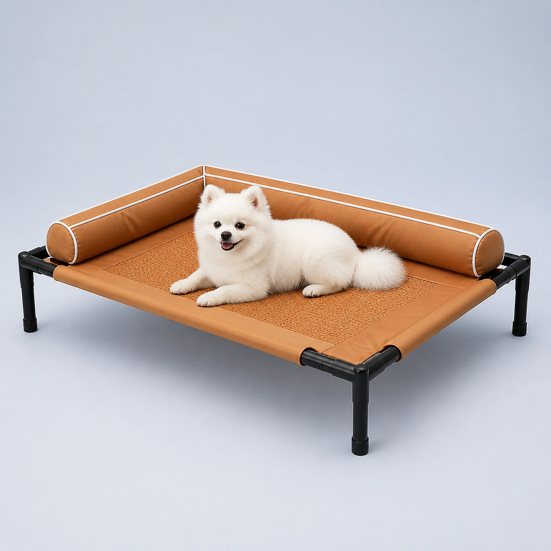 Elevated Pet Bed with Padded Safety Bolsters – 3 Styles
