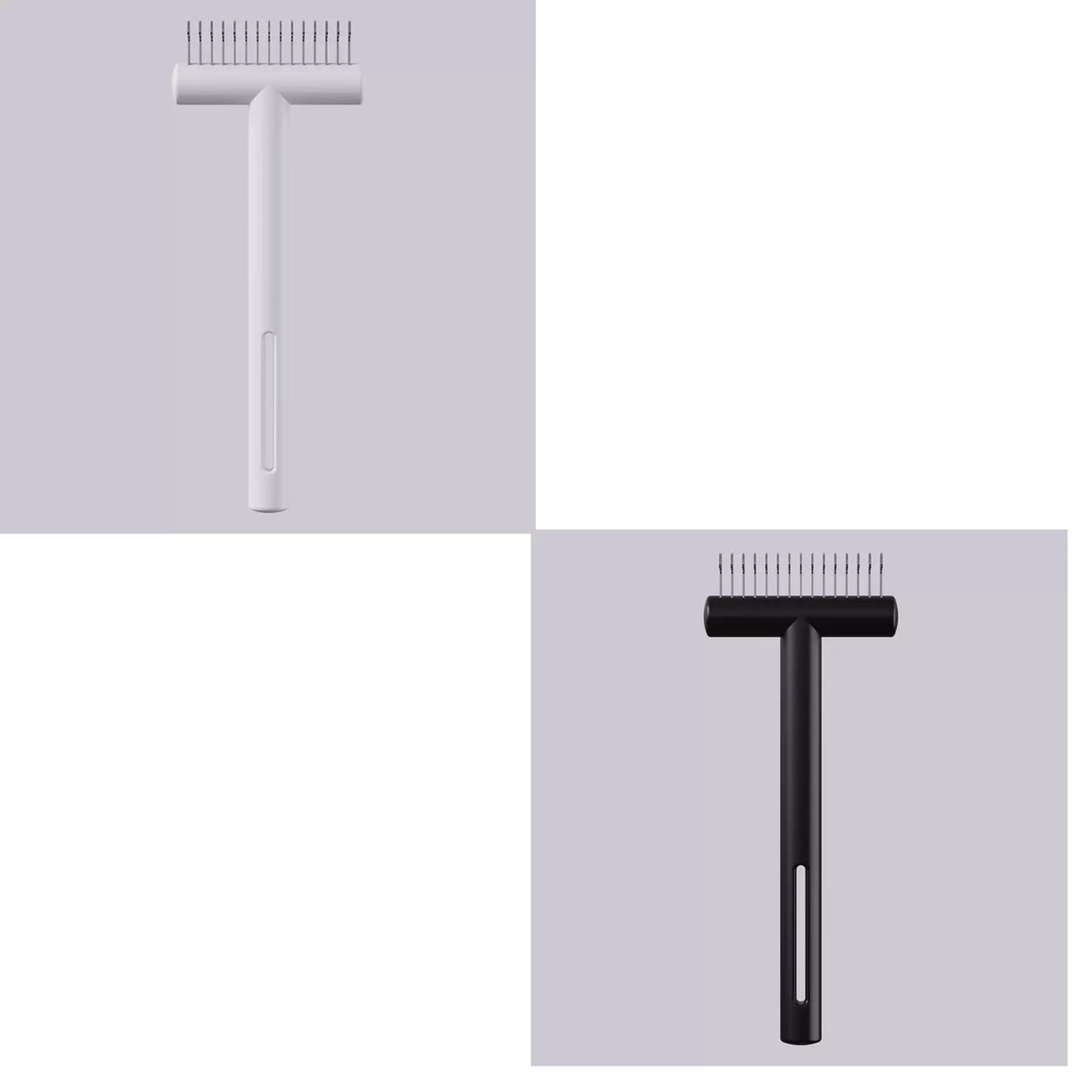 Dual-Sided Pet Dematting and Deshedding Rake – Single or 2-Piece Set