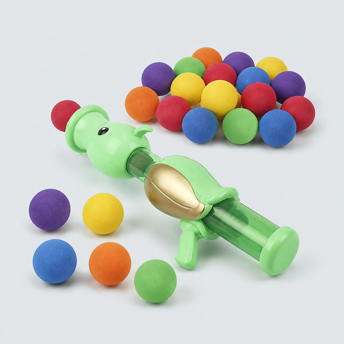 Foam Ball Launcher Set for Interactive Cat Play