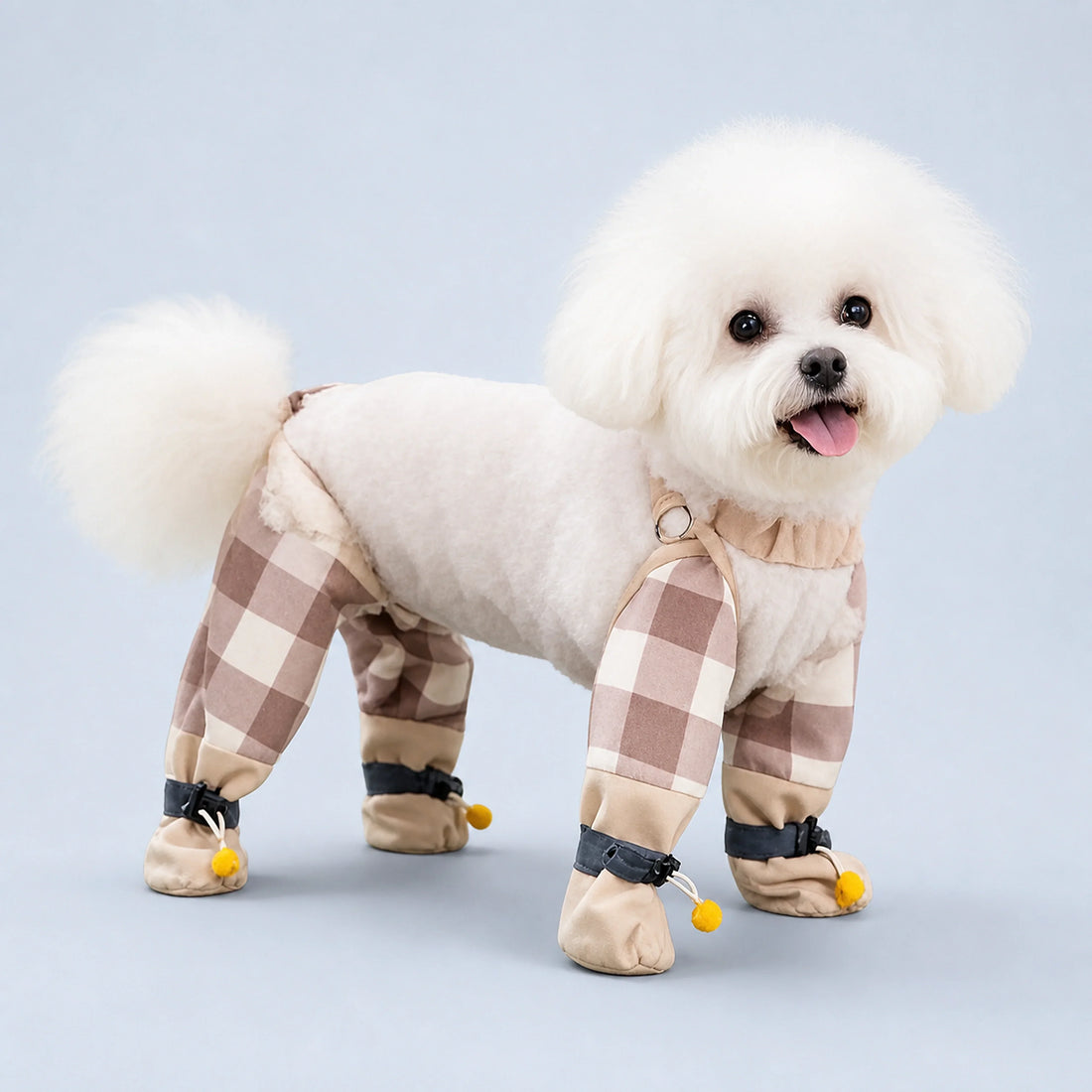 Four-Leg Dog Outdoor Coverall with Paw Covers – 5 Sizes, 3 Styles