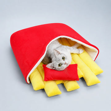 French Fries Cat Cave Bed – M or L