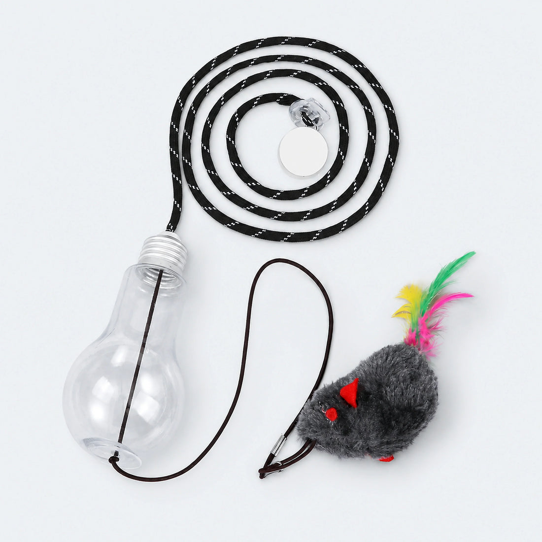 Hanging Plush Chicken Cat Toy with Elastic Cord
