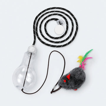 Hanging Plush Chicken Cat Toy with Elastic Cord