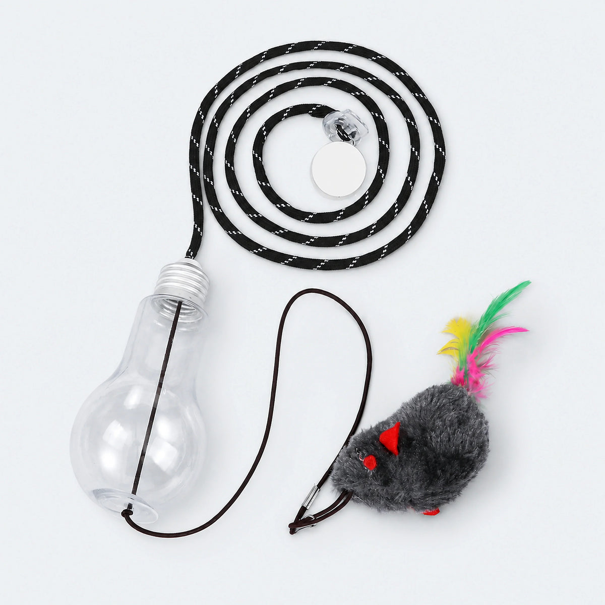 Hanging Plush Chicken Cat Toy with Elastic Cord
