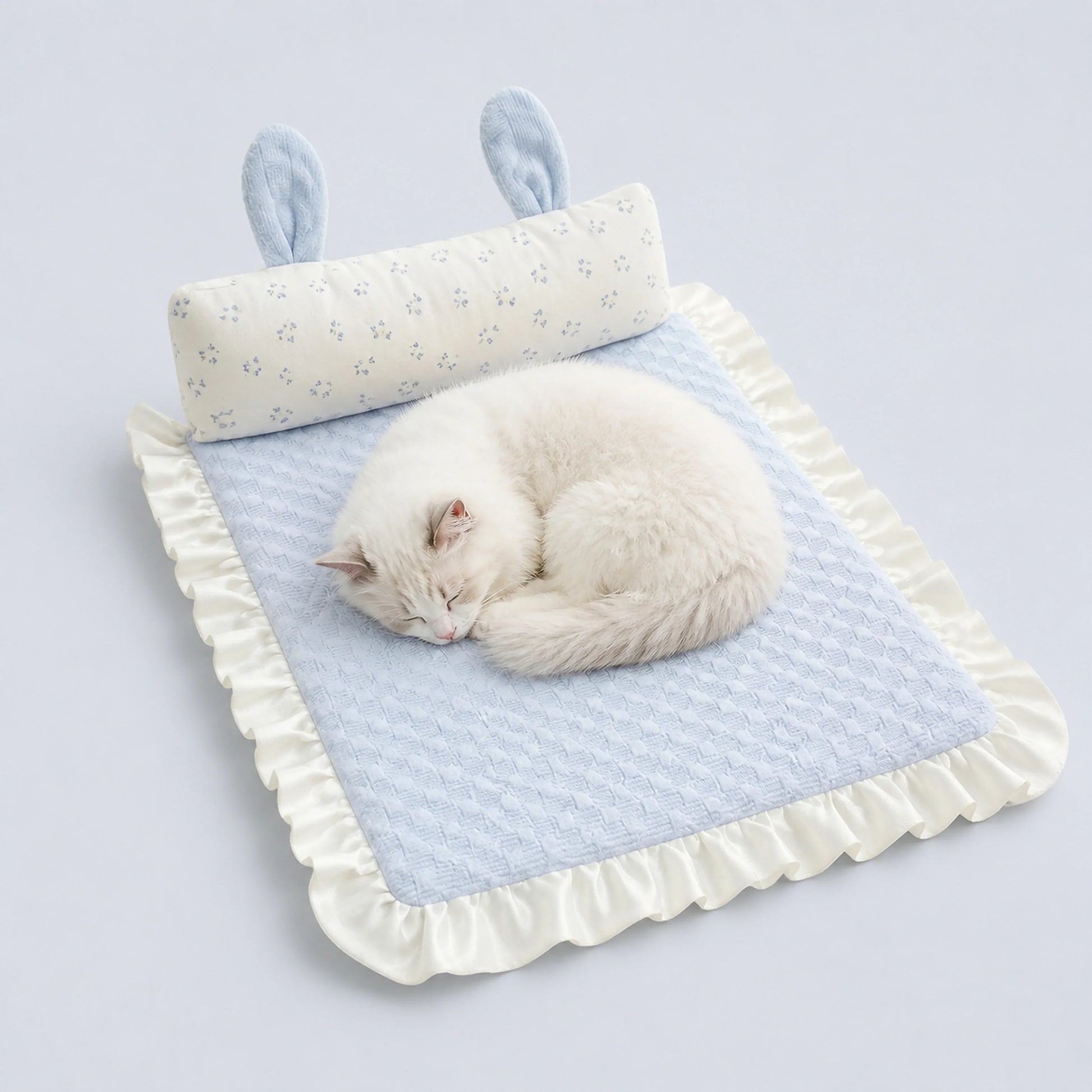 Ice-Silk Pet Cooling Mat with Pillow – 5 Styles