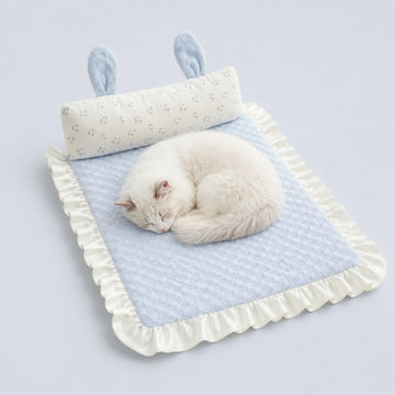 Ice-Silk Pet Cooling Mat with Pillow – 5 Styles