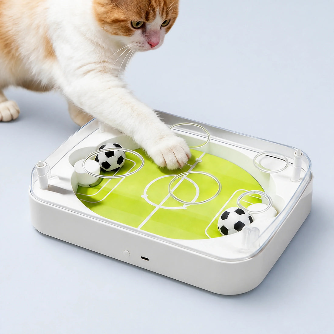 Interactive Cat Soccer Ball Game with Moving Goals