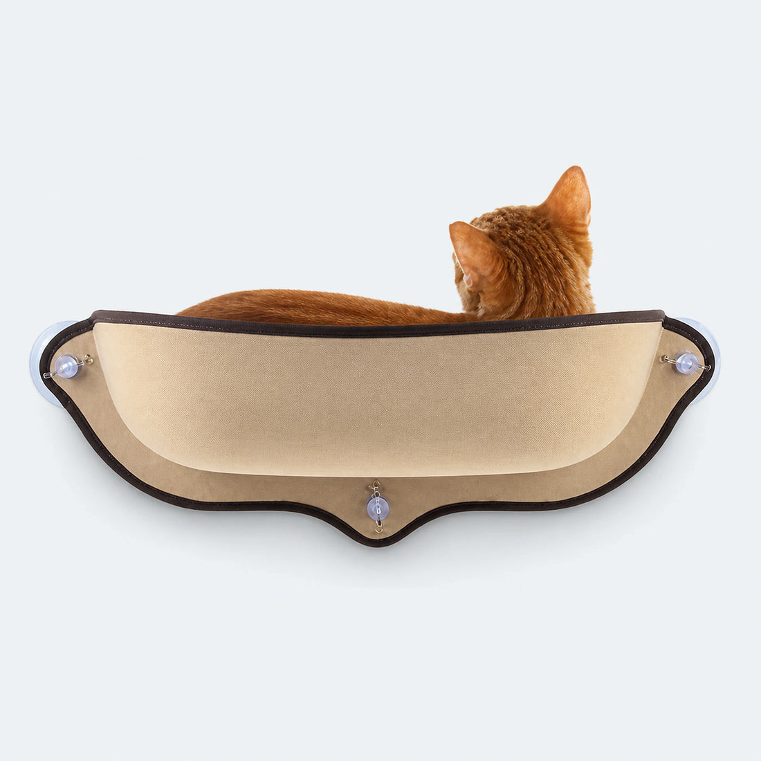 Khaki Car Window Perch Hammock for Pets