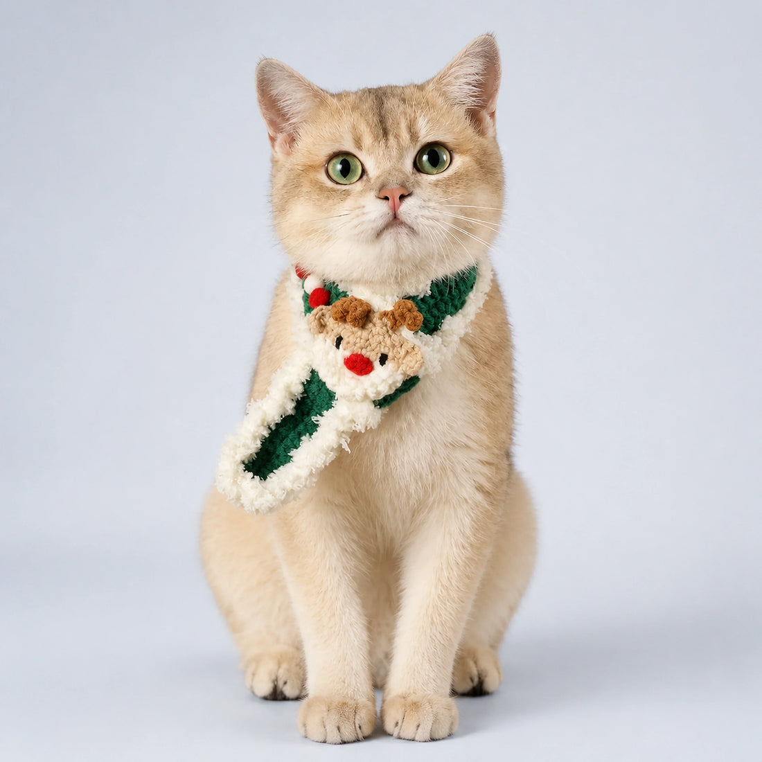 Knitted Christmas scarf Pet Decorations