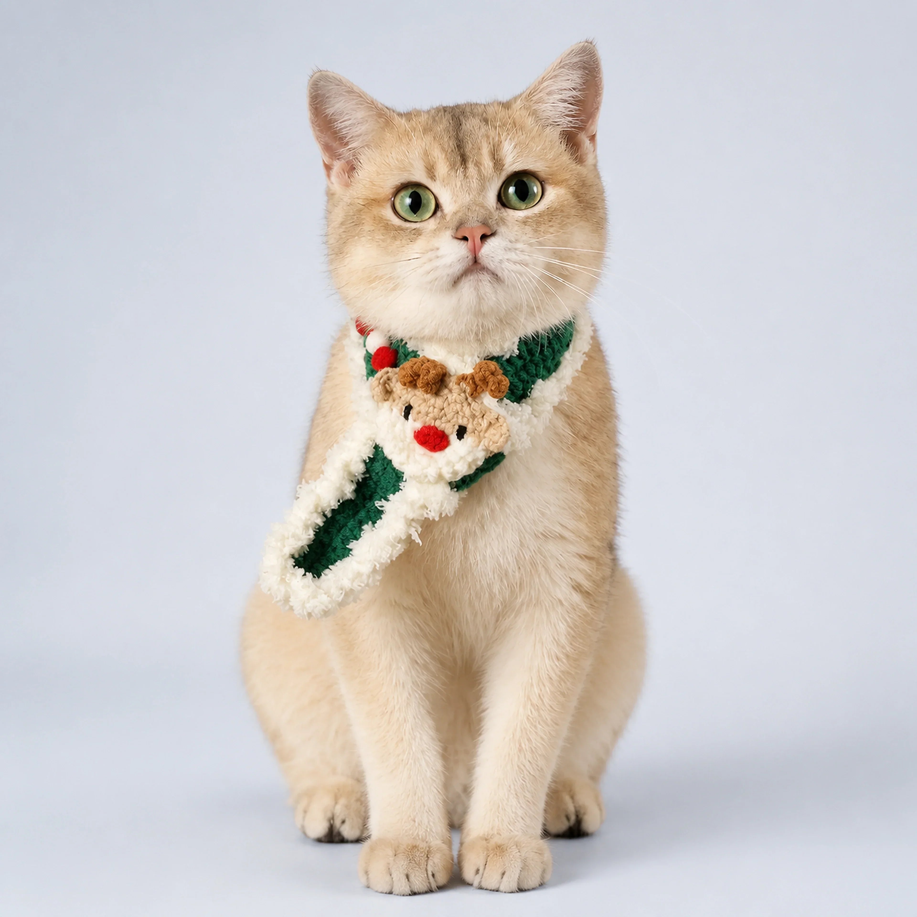Knitted Christmas scarf Pet Decorations
