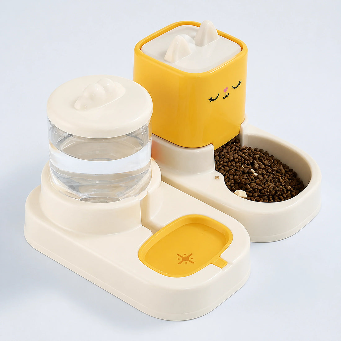 Large-Capacity Cat Food & Water Dispenser Set