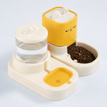 Large-Capacity Cat Food & Water Dispenser Set