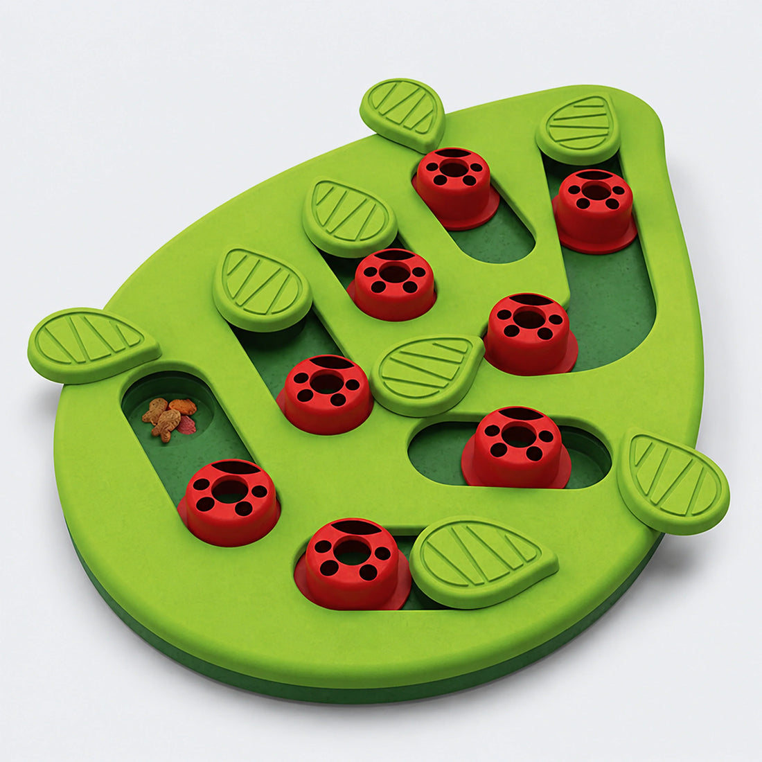 Leaf-Shaped Sliding Pet Treat Puzzle – 2 Colors