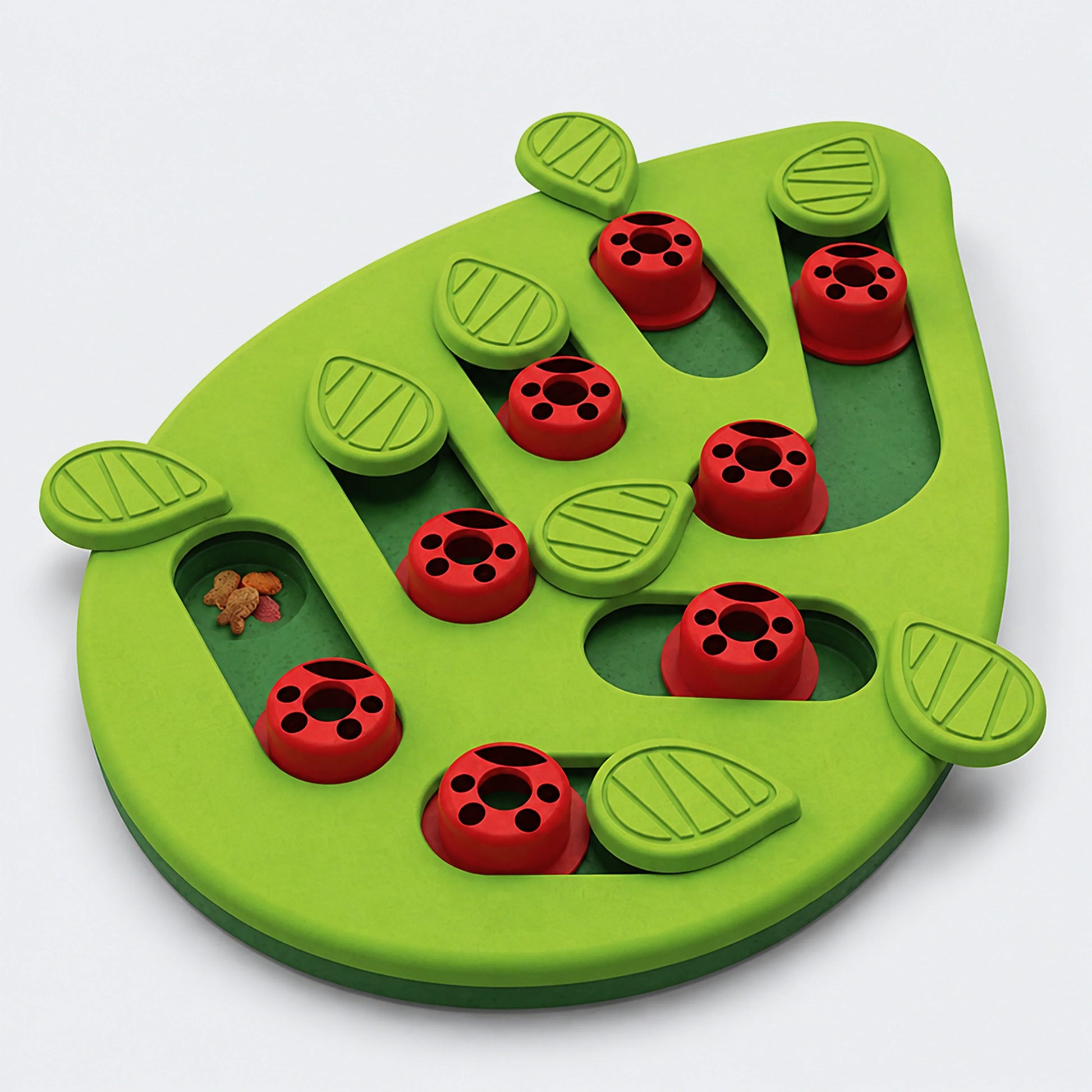 Leaf-Shaped Sliding Pet Treat Puzzle – 2 Colors