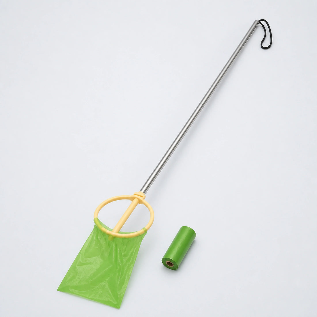 Long-Handle Dog Waste Catcher with Drawstring Bags