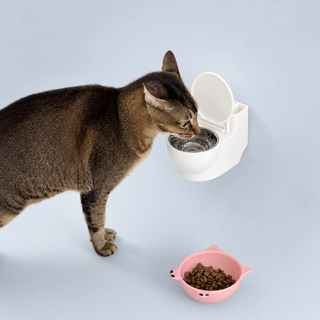 Novelty Toilet-Shaped Cat Water Bowl – 3 Colors