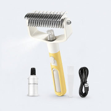 Pet Deshedding Comb with Mist Spray – 3 Colors