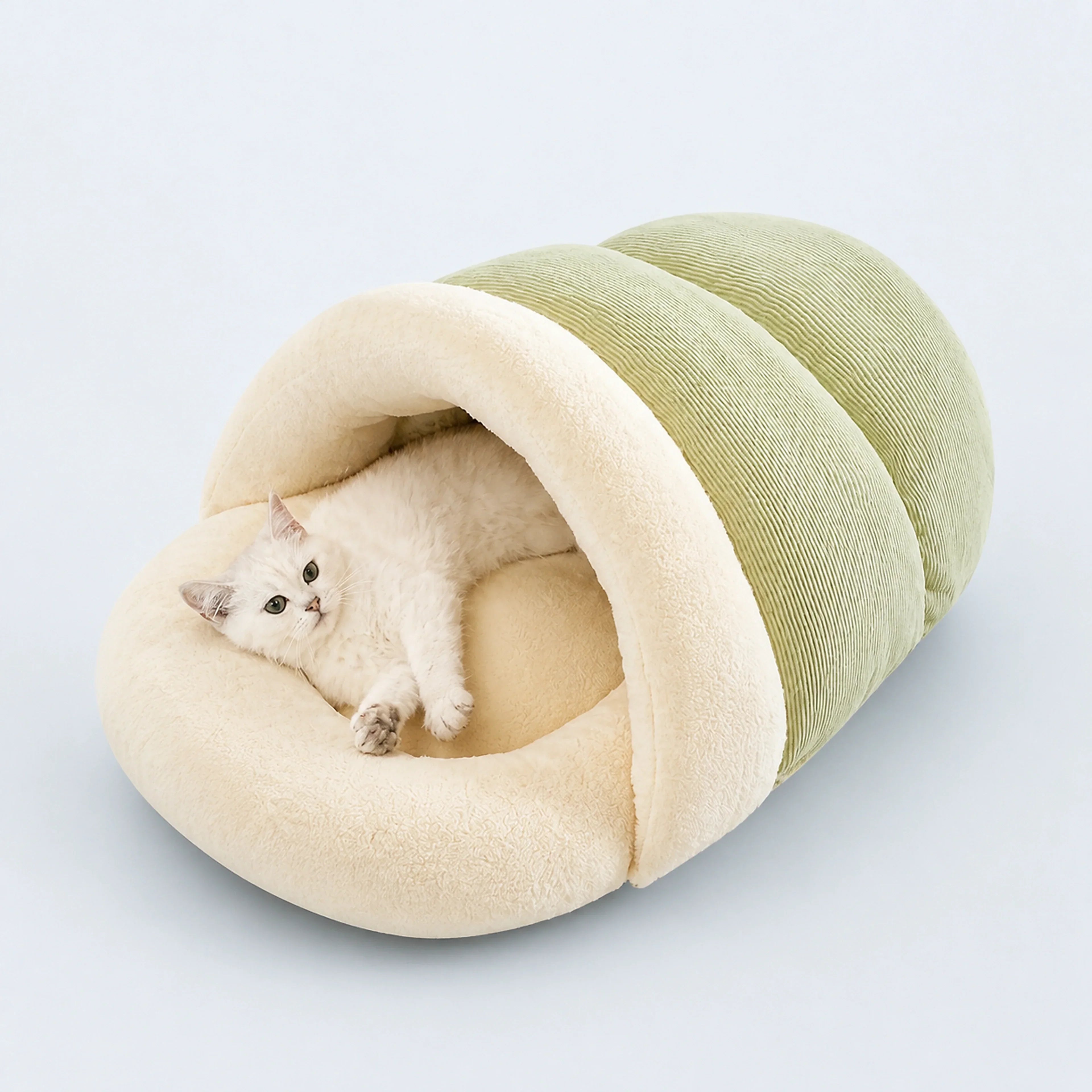 Plush Cave Pet Bed for Cats & Small Dogs – 2 Styles, 5 Sizes