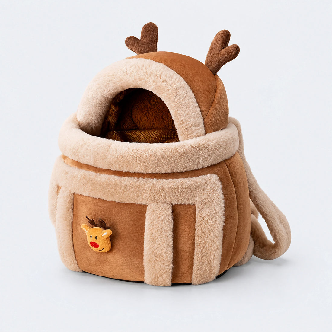 Plush Reindeer Pet Carrier Backpack – 4 Styles, 2 Sizes