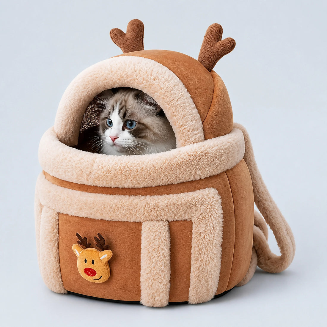 Plush Winter Pet Carrier Backpack – 6 Styles, 2 Sizes