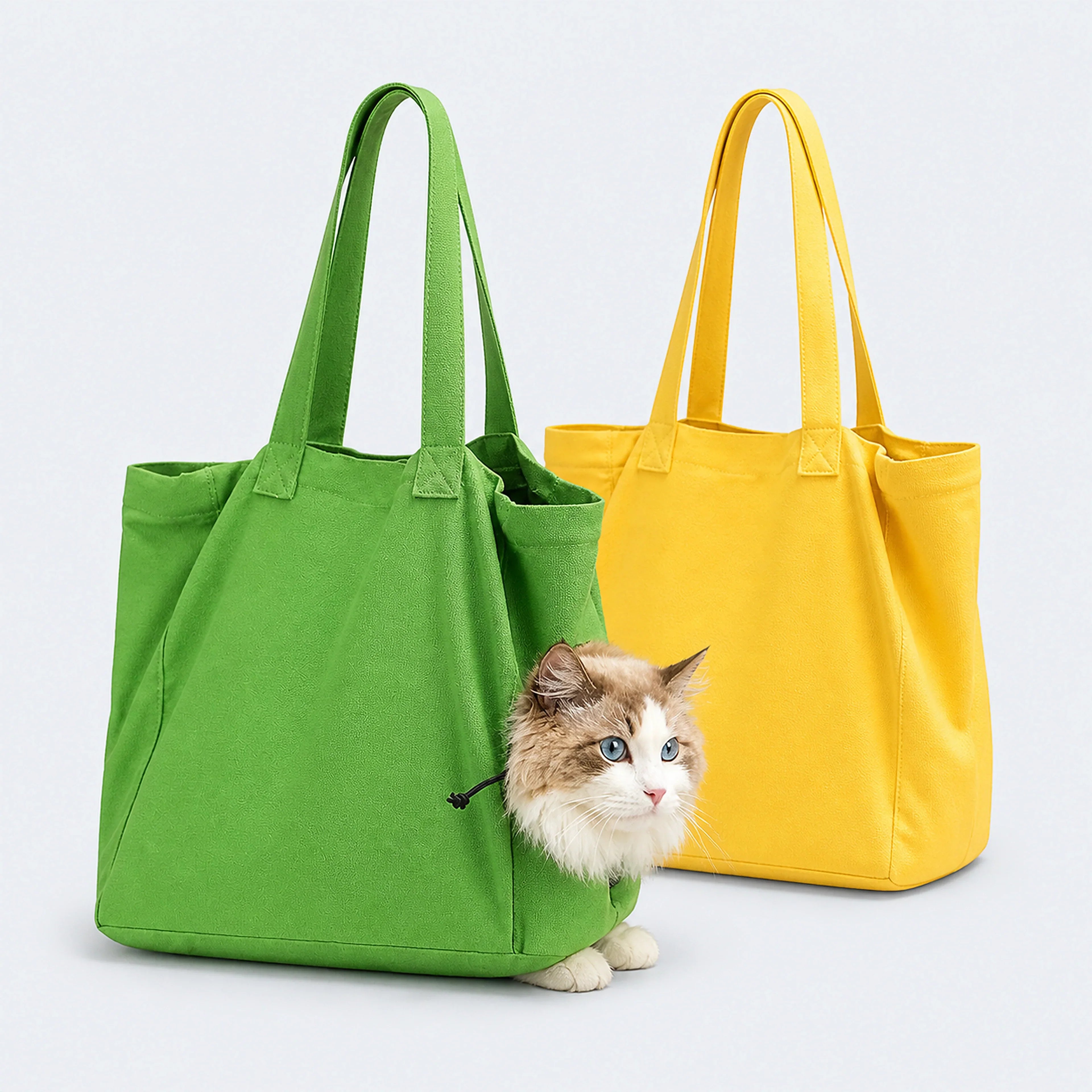 Portable Cat Carrier Bag in Yellow or Green