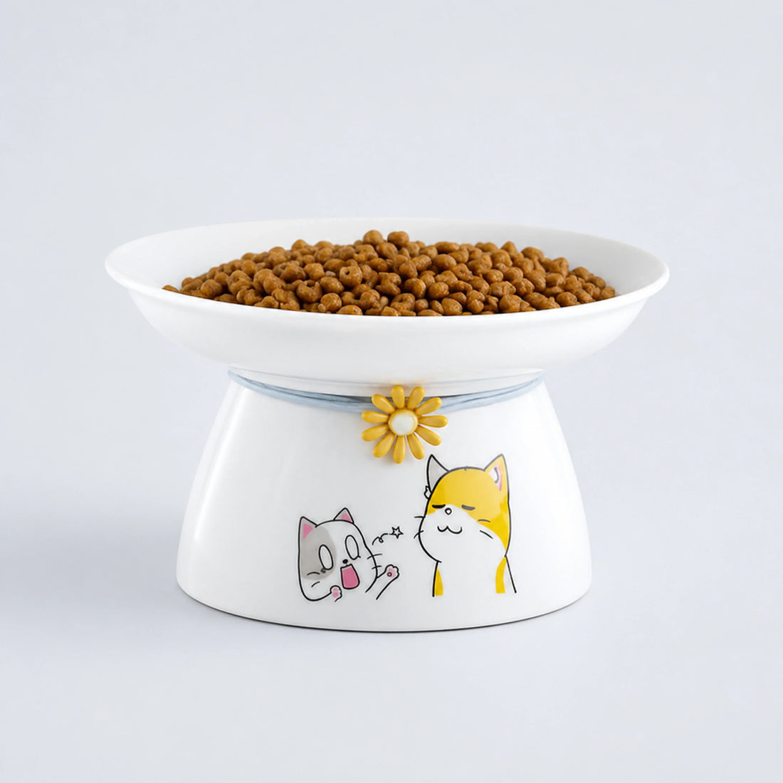 Raised Ceramic Cat Food & Water Bowls – Single or Set