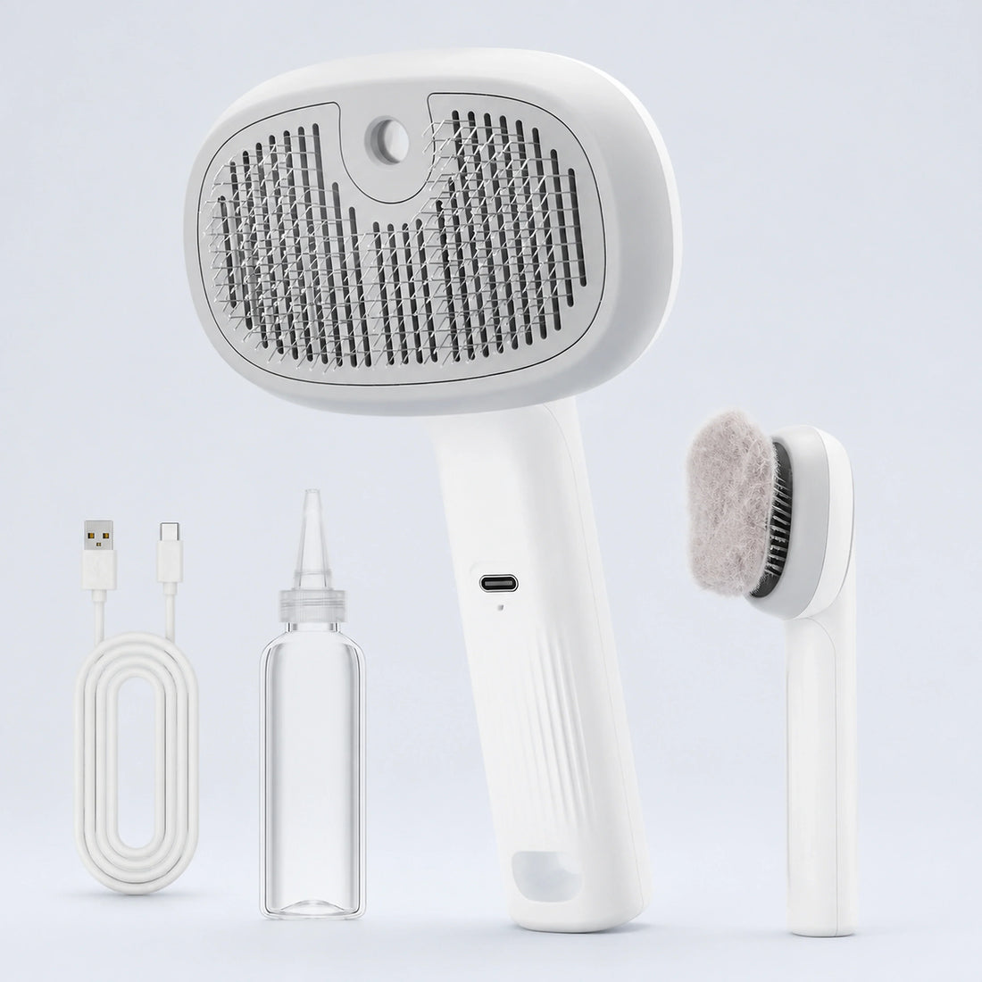 Rechargeable Cool-Mist Self-Cleaning Pet Brush – 2 Colors