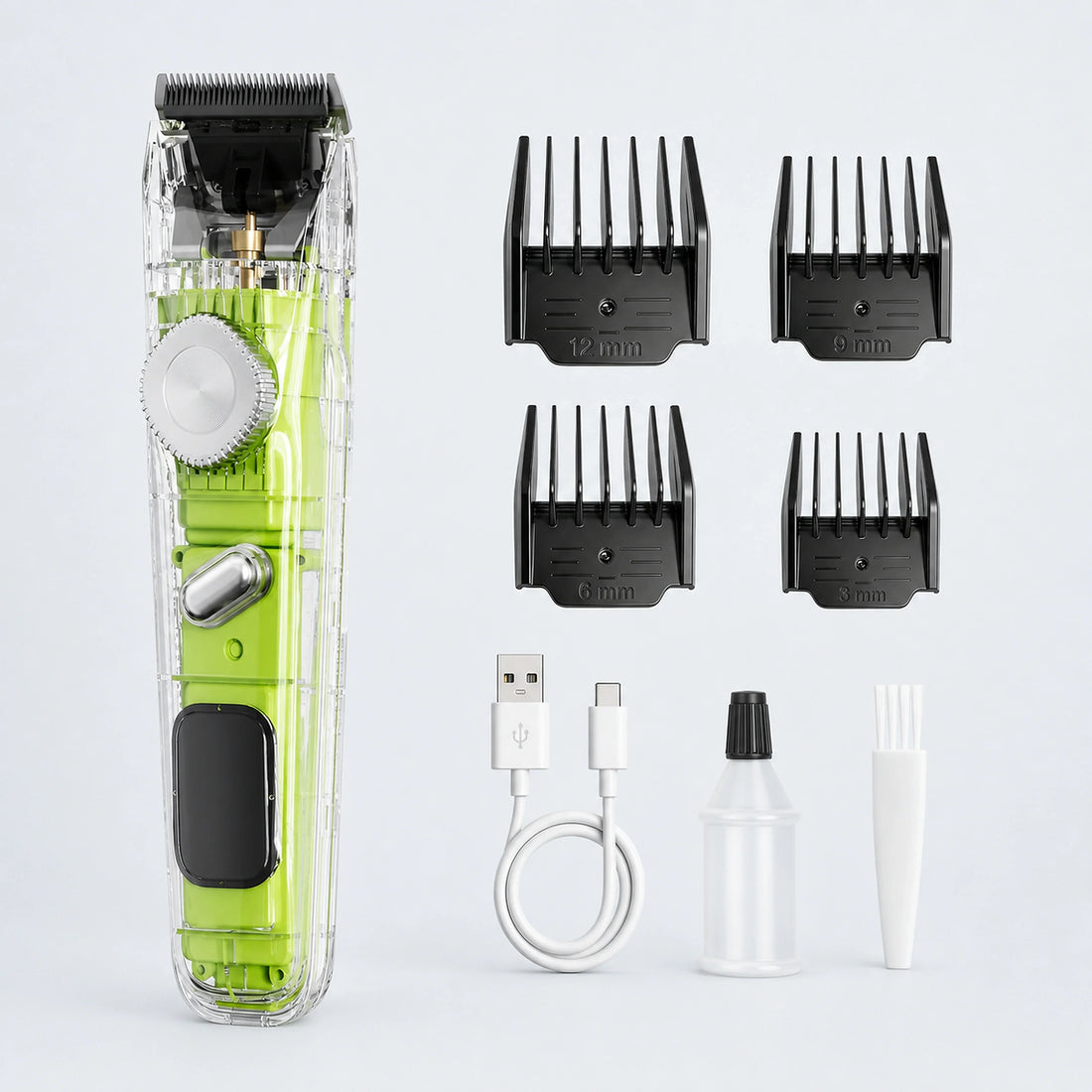 Rechargeable Pet Grooming Trimmer Kit with 4 Guide Combs