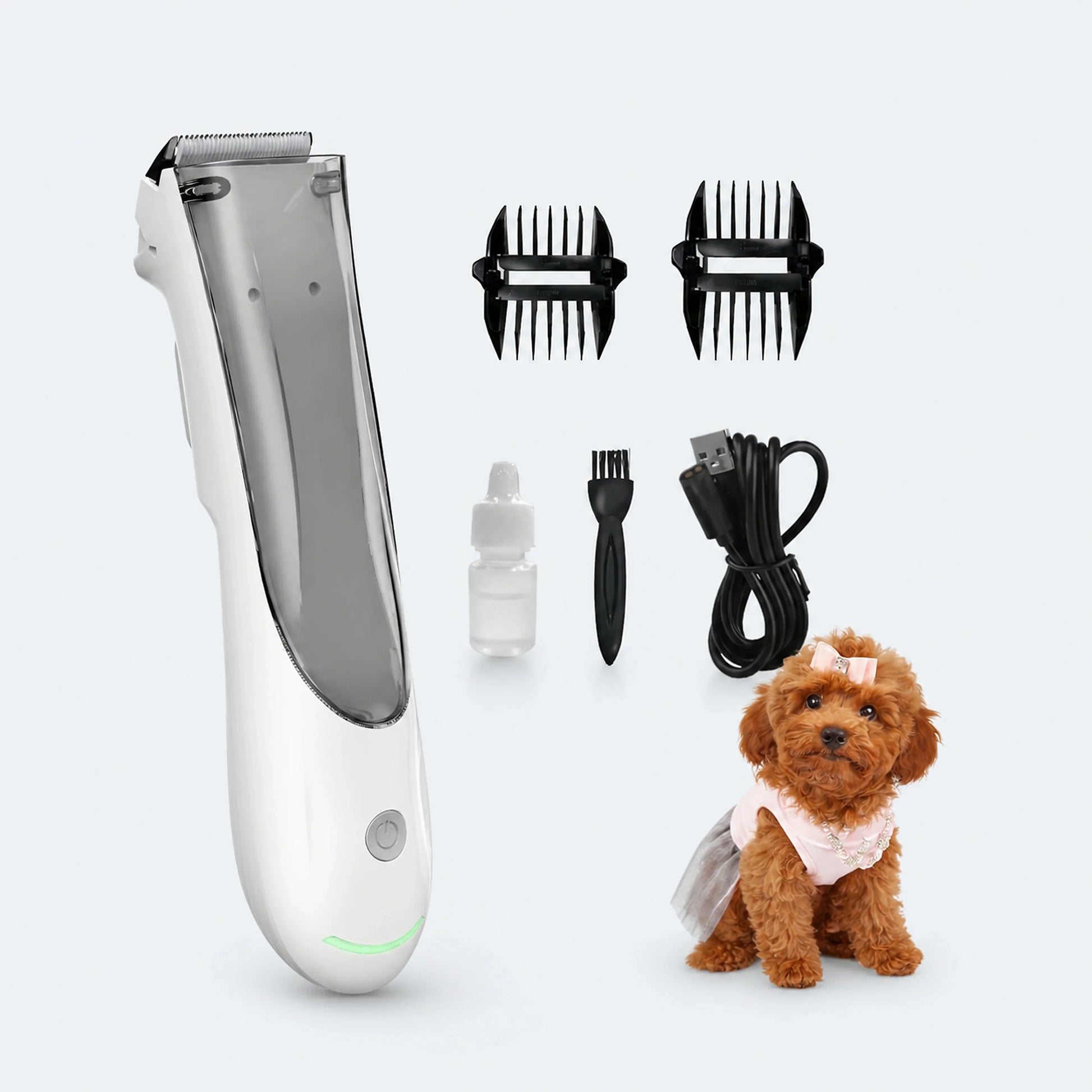 Rechargeable Pet Hair Suction Clipper – Single or 2-Piece Set