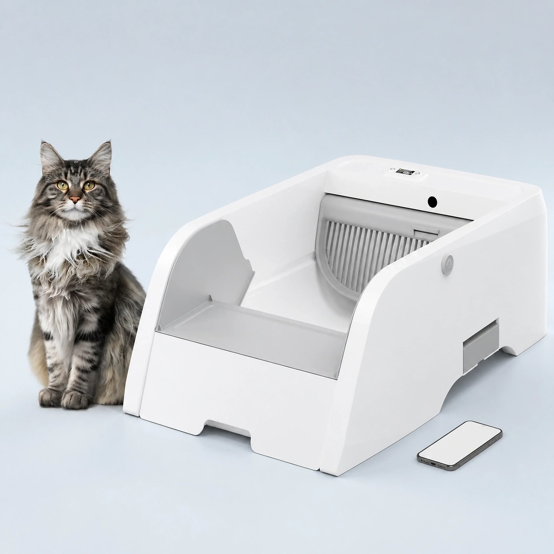 Smart Automatic Self-Cleaning Cat Litter Box with App Control