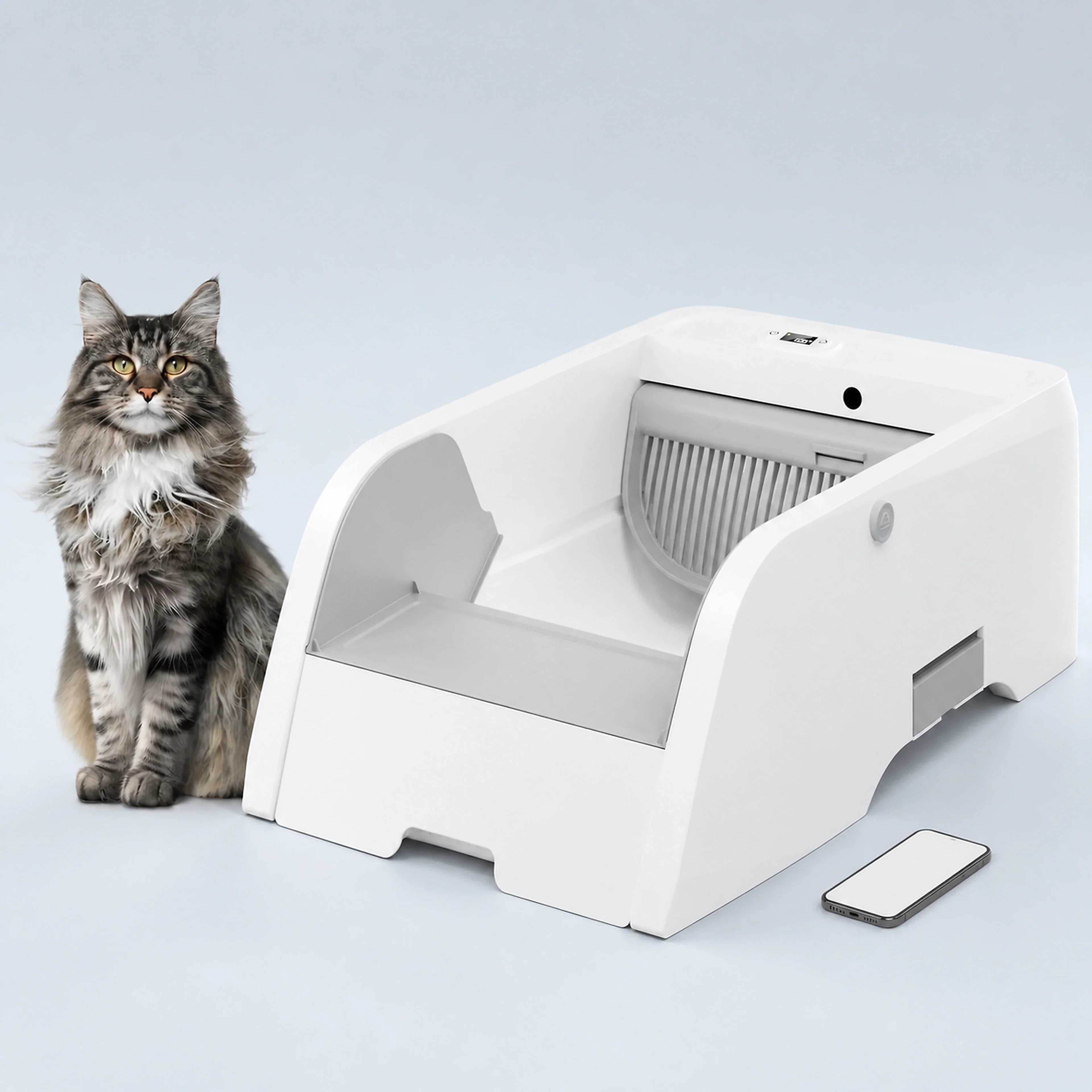 Smart Automatic Self-Cleaning Cat Litter Box with App Control