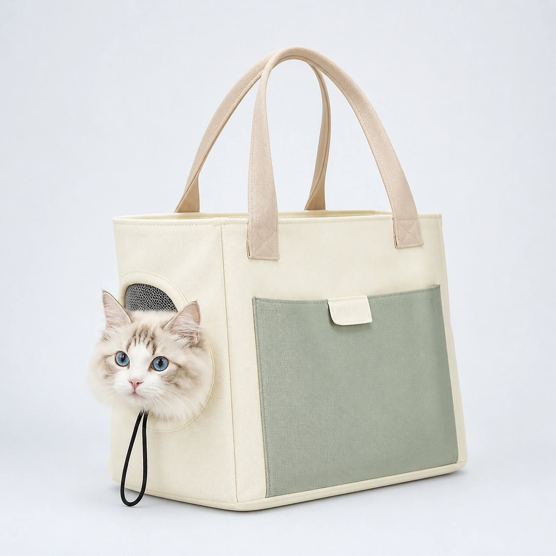 Soft-Sided Pet Carrier Tote with Head Opening