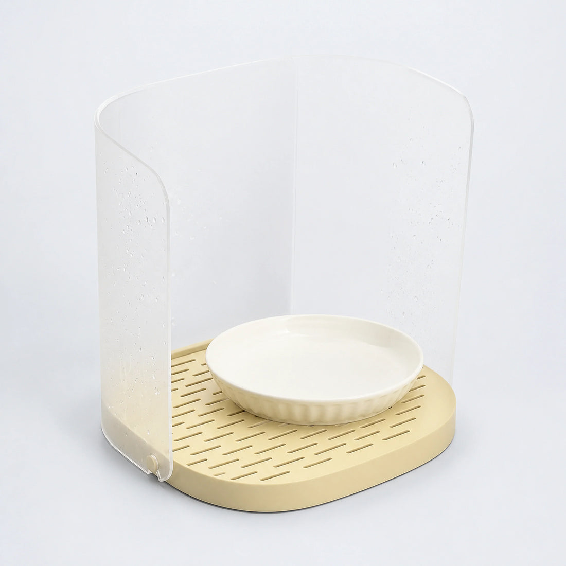 Splash-Guard Pet Feeding Station with Raised Bowl – 3 Colors