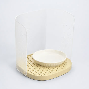 Splash-Guard Pet Feeding Station with Raised Bowl – 3 Colors