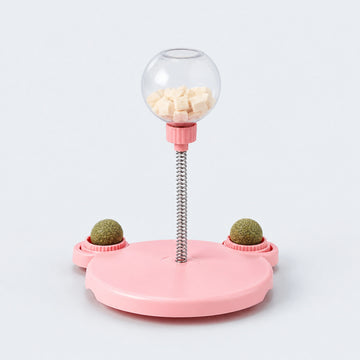 Spring Treat Dispenser Cat Toy with Catnip Balls – 2 Colors