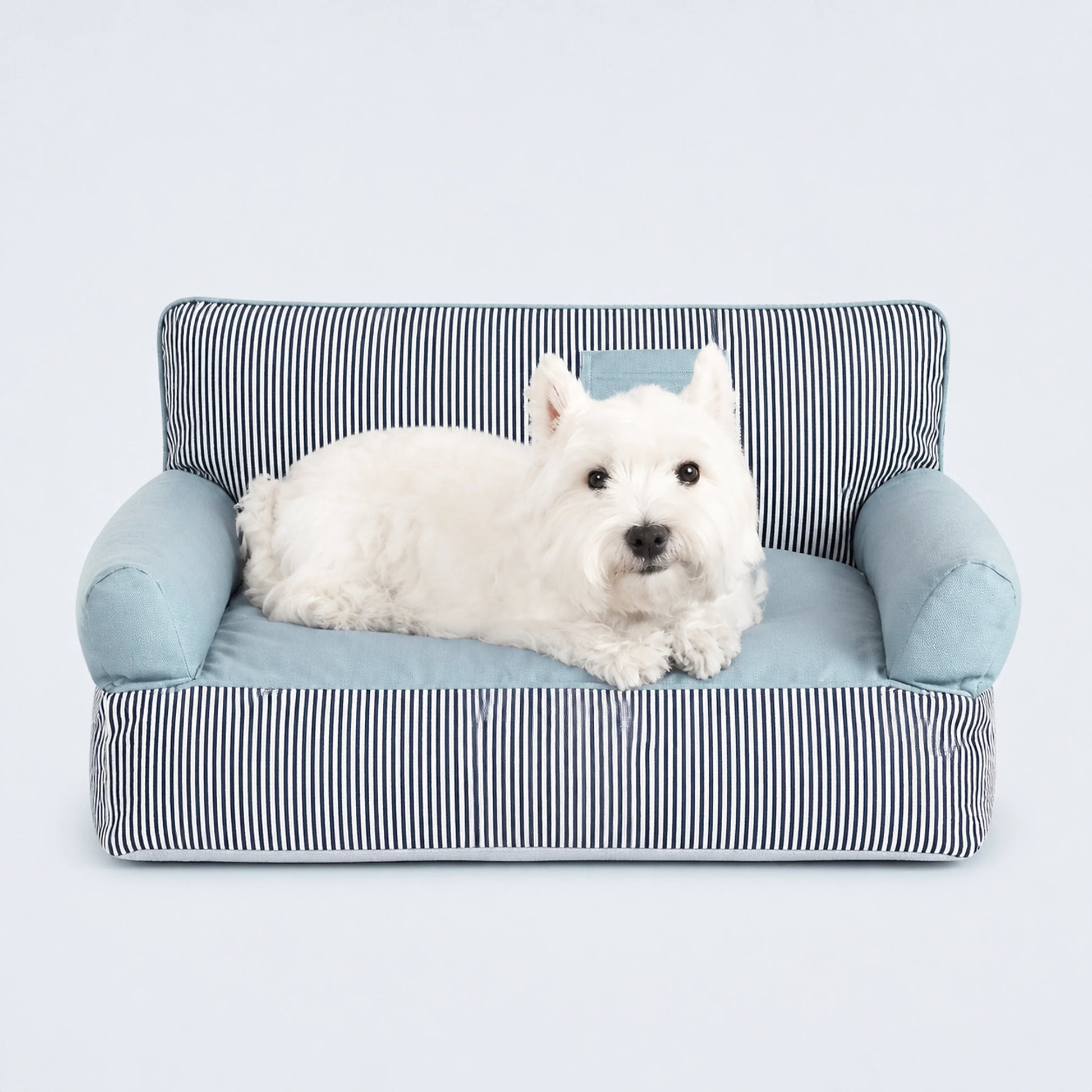 Striped Bolster Pet Sofa Bed – 2 Styles, 3 Sizes