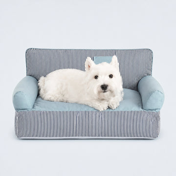 Striped Bolster Pet Sofa Bed – 2 Styles, 3 Sizes