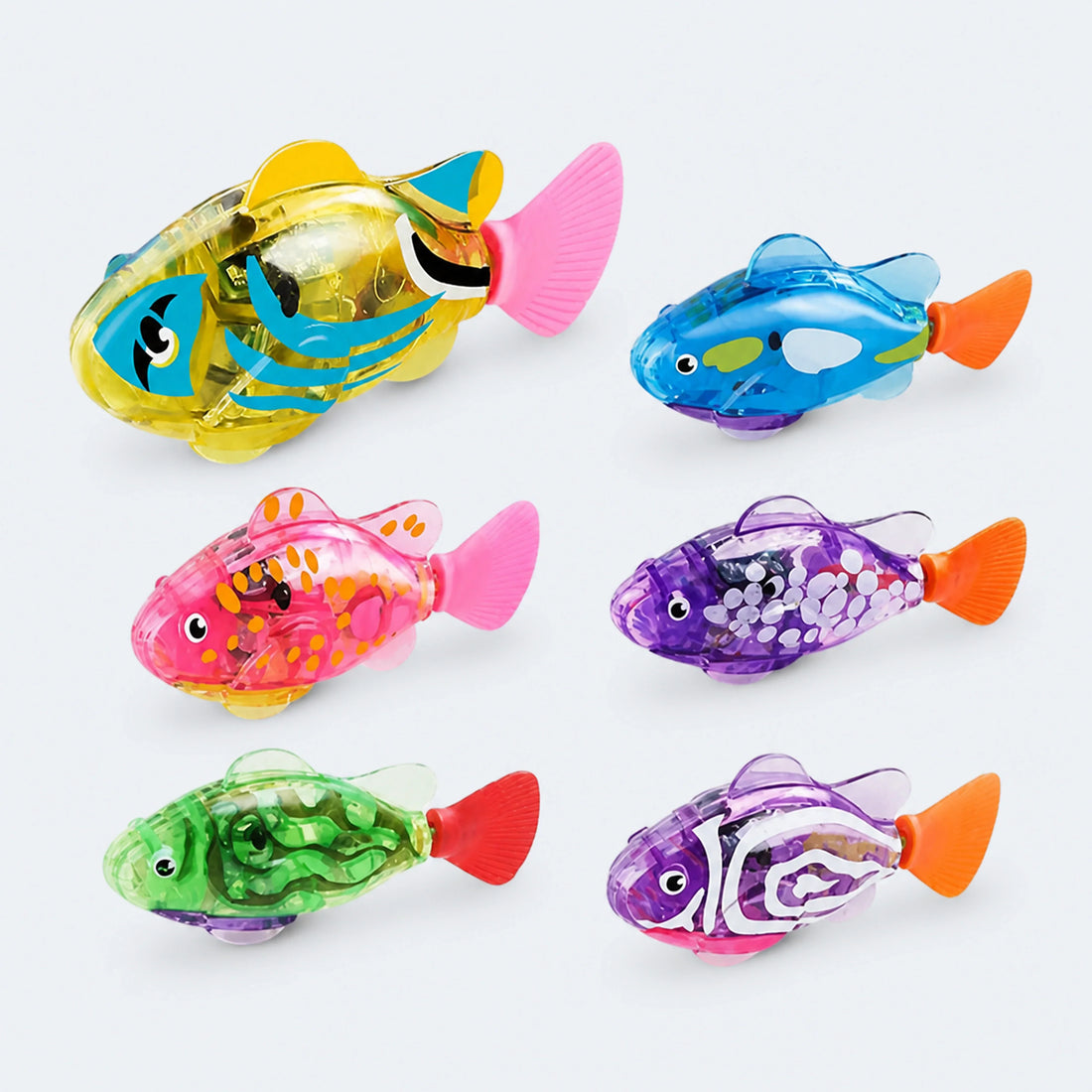 Swimming Robot Fish Pet Toys – 6-Piece Set