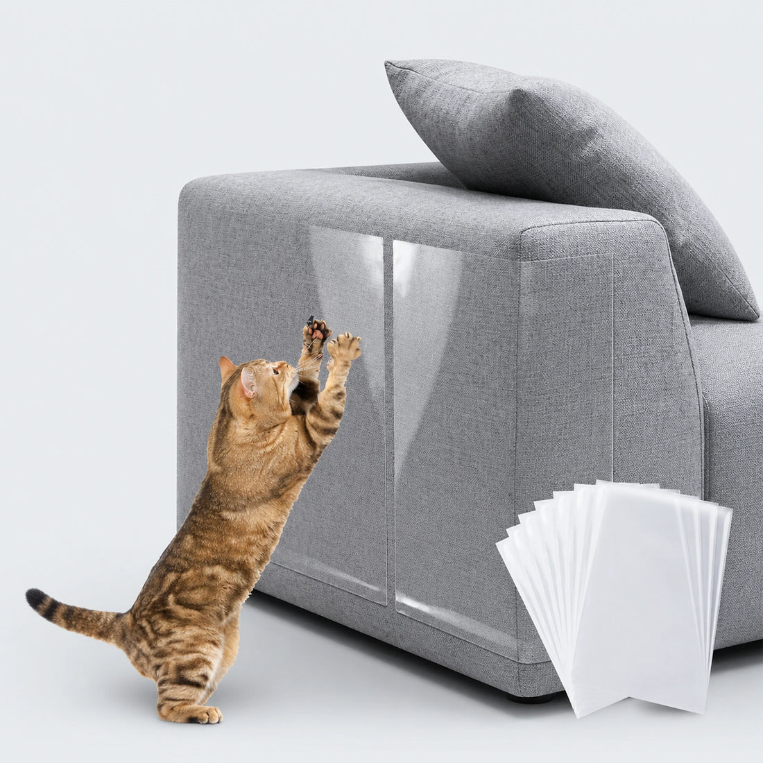 Transparent Cat Scratch Deterrent Furniture Film – 10, 20, or 30 Pieces