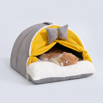 Washable Faux-Fabric Cat Cave Sleeping Bag