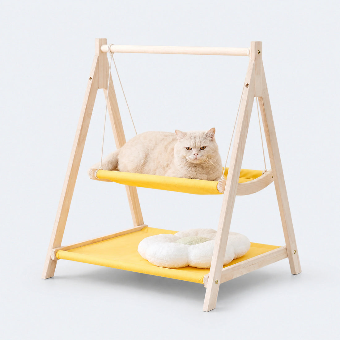 Wooden Hanging Hammock Bed for Cats & Small Pets