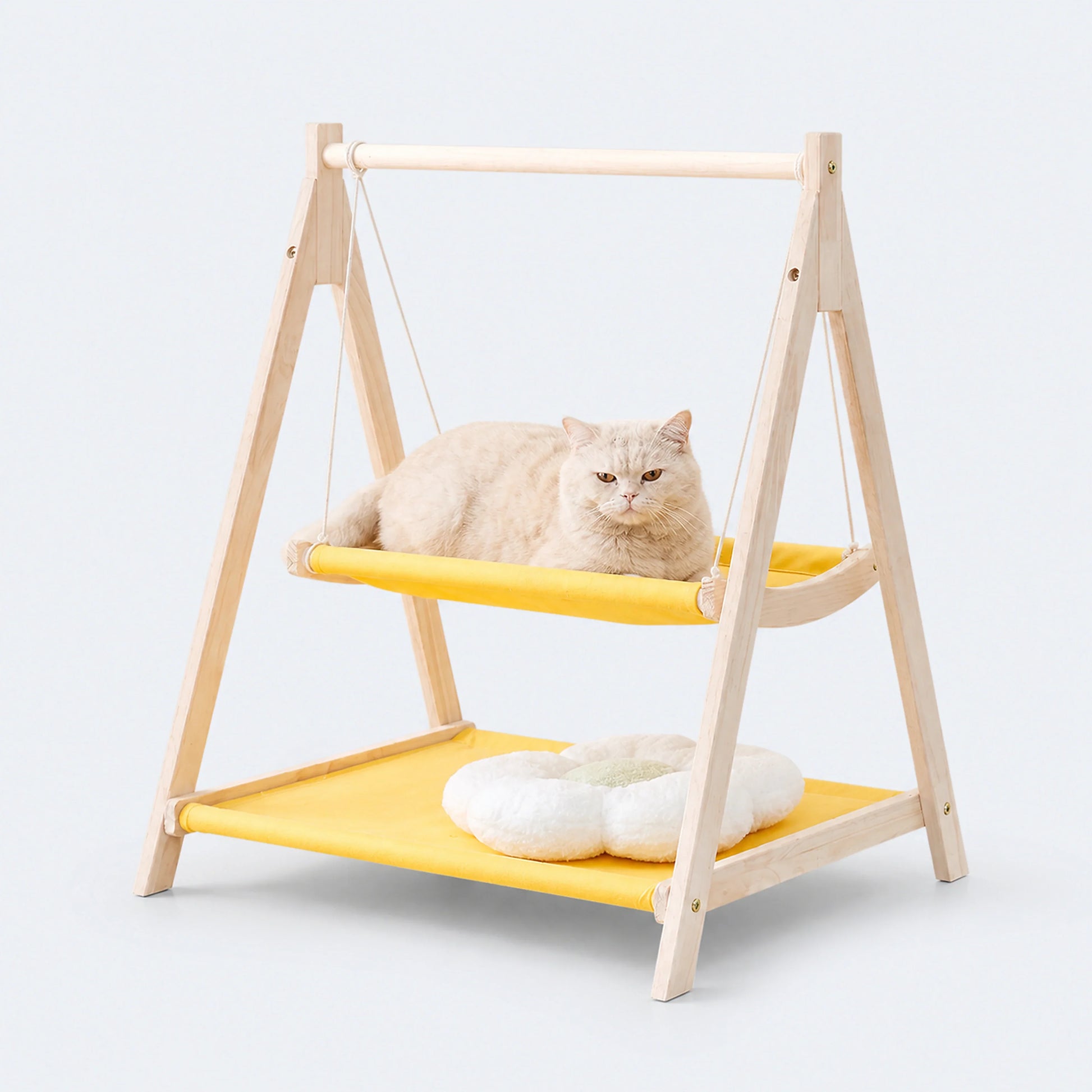 Wooden Hanging Hammock Bed for Cats & Small Pets